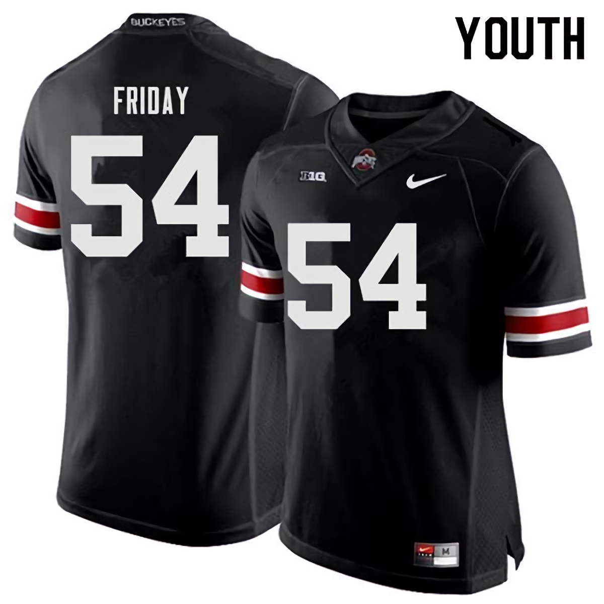 Tyler Friday Ohio State Buckeyes Youth NCAA #54 Nike Black College Stitched Football Jersey HDN1756ZT